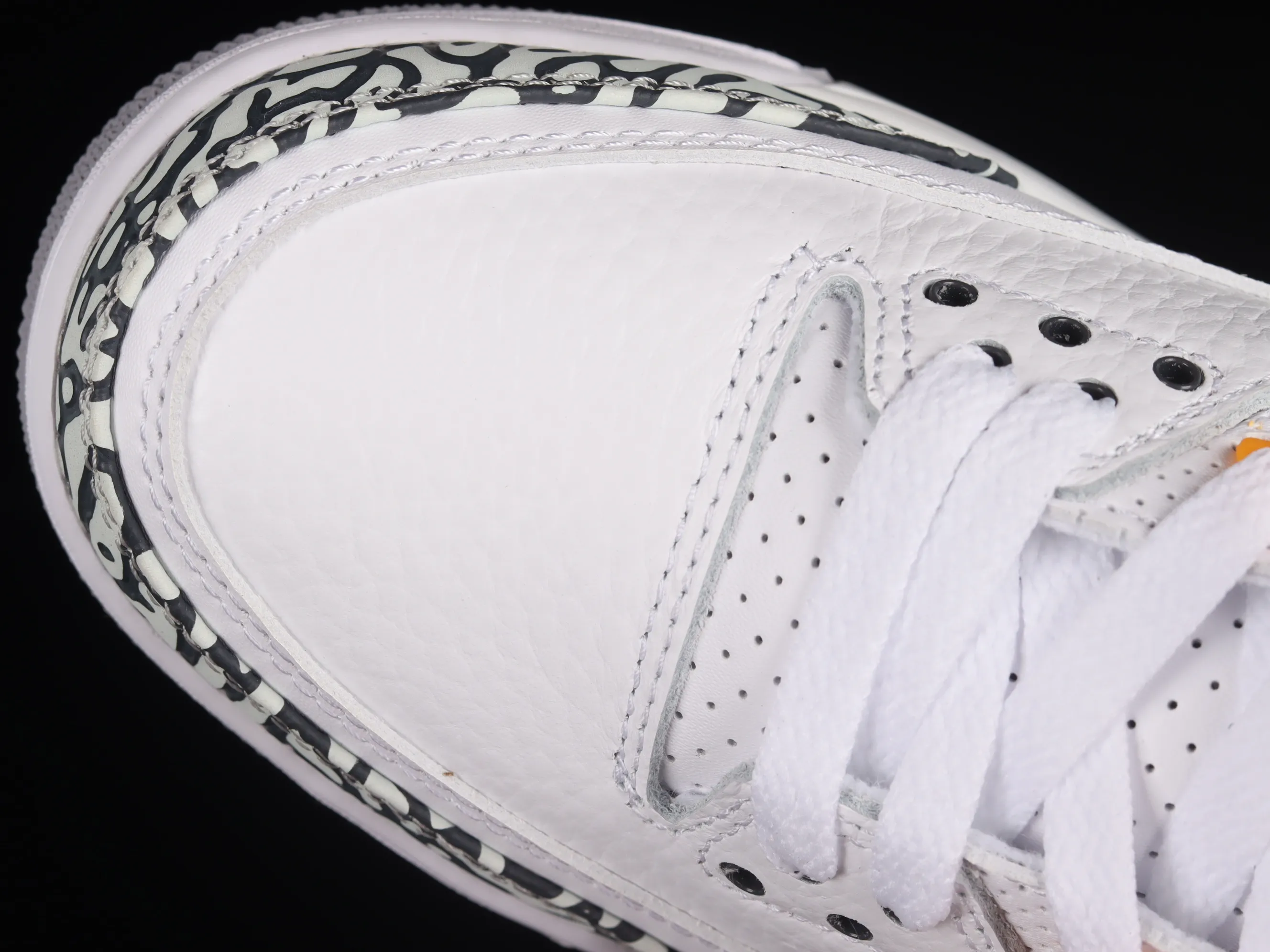 All categories Air Jordan Jordan series basketball shoes Air Jordan 3 Air Jordan 3 Retro AJ3 Joe 3 white and yellow lychee pattern basketball shoes CT8532-168